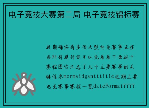 电子竞技大赛第二局 电子竞技锦标赛